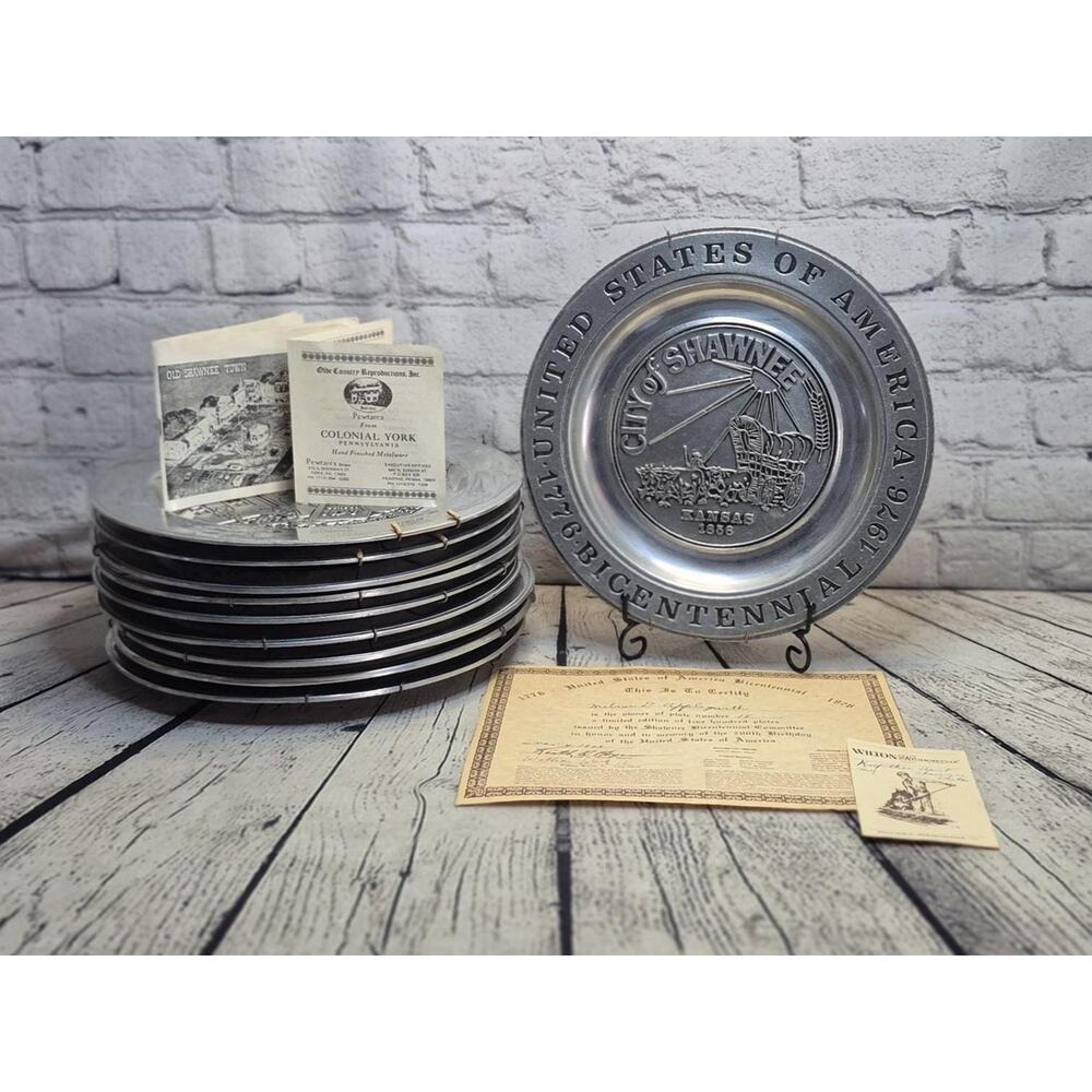 Commemorative Collection Pewter Plates by Wilton Armetale
